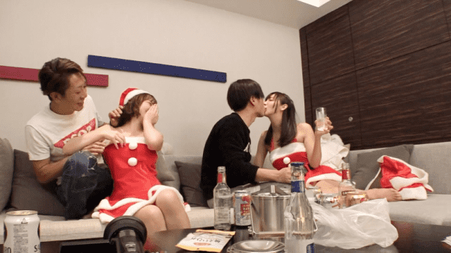 MISS-61046 FHD 326EVA-017 Erotic Santa Christmas party with exciting excitement and speed of hands of Erika-chan